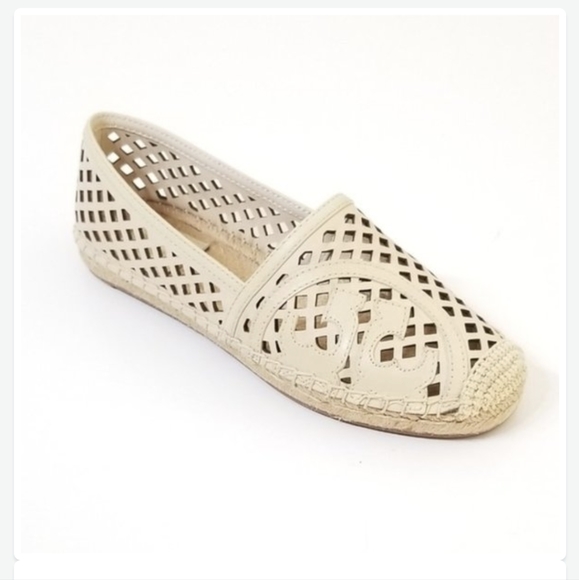 Tory Burch Shoes - Tory Burch Thatched Perforated Logo Espadrilles